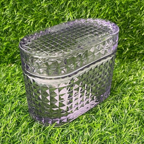 NEW Target Bullseye Playground Purple Glass Trinket Box - Picture 2 of 6